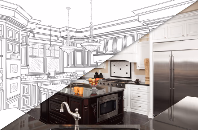 KirchCo handyman working on an indoor home repair
